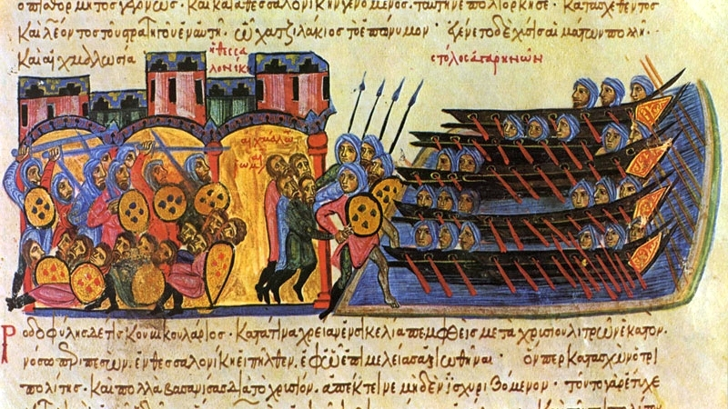 The sack of Thessalonica, from the Madrid Skylitzes