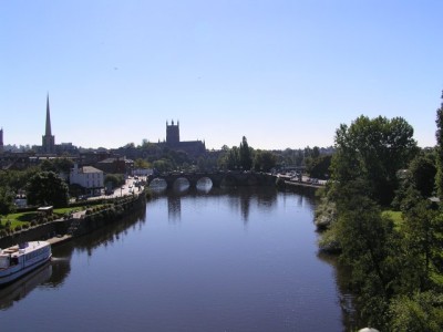 Worcester Cathedral and river Severn. Photo by Richard Dunn