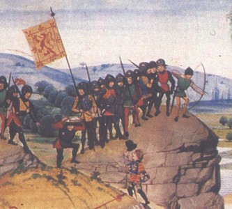 Anglo-Scottish Conflict - Scottish soldiers in_the_14thC